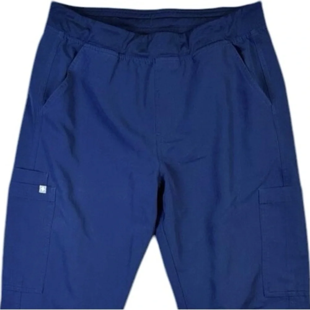 FIGS Axim Style Men’s Cargo Scrub Pants Navy Straight Leg 7 Pockets Sz S